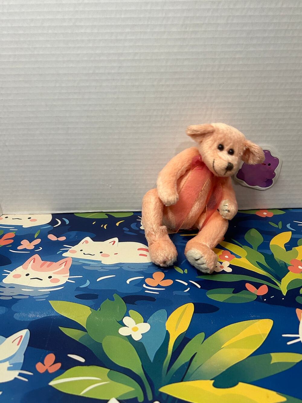 Ty Attic Treasures Collection Peach Stuffed Bear Plush Stuffed Animal Toy Doll